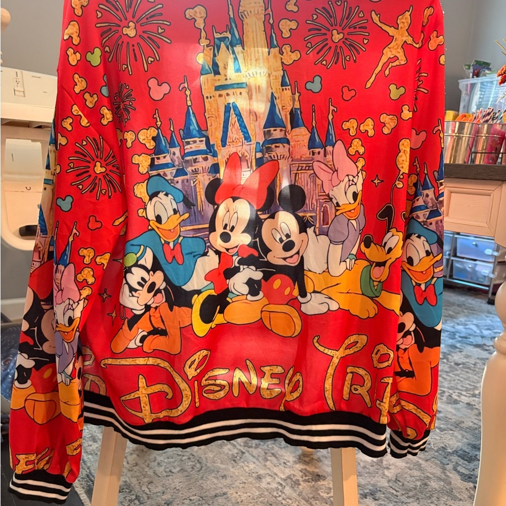 Red Disney Character Jacket with Fleece Lining